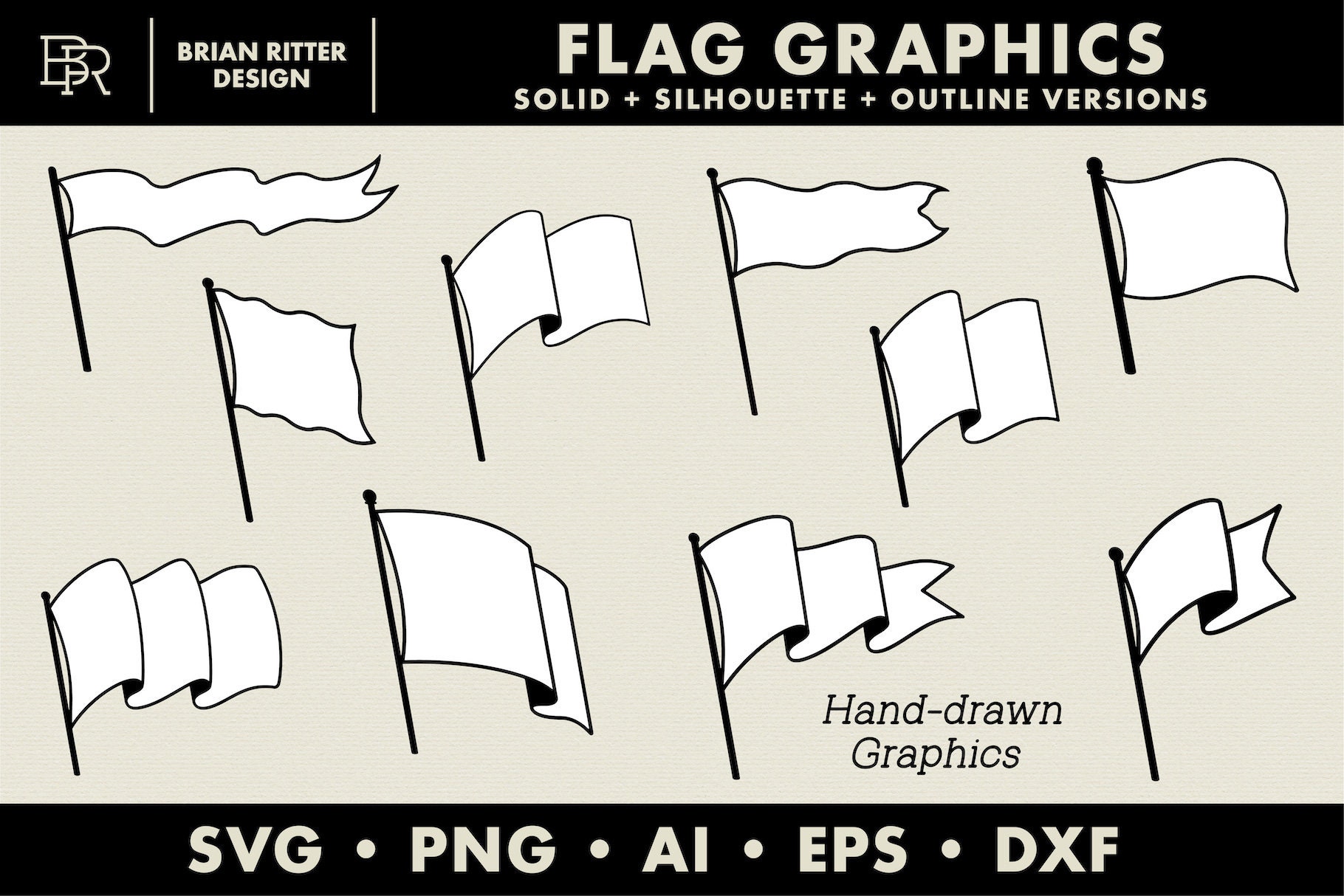 Flag Graphics Banners Pennants Flags PNG SVG DXF Digital