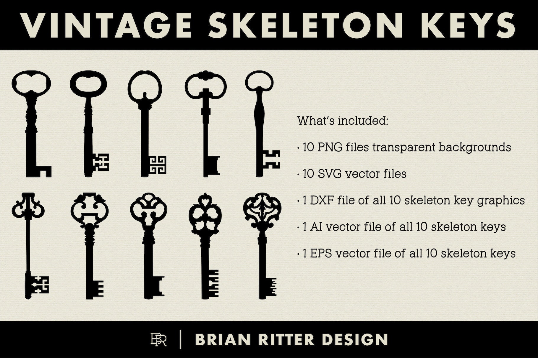 Vintage Skeleton Keys. Graphic by tan_tan · Creative Fabrica
