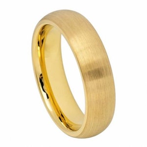 Anel de ouro masculino, aliança de casamento 6mm, anel de noivado, ouro amarelo, aniversário, carboneto de tungstênio, anel de ouro para homens, promessa durável