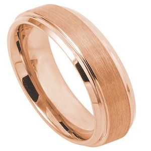Rose Gold Wedding Band Tungsten Ring 6mm Rose Gold Engagement Ring Mens Wedding Band Mens Rose Gold Ring Promise Durable Tungsten Lifestyle