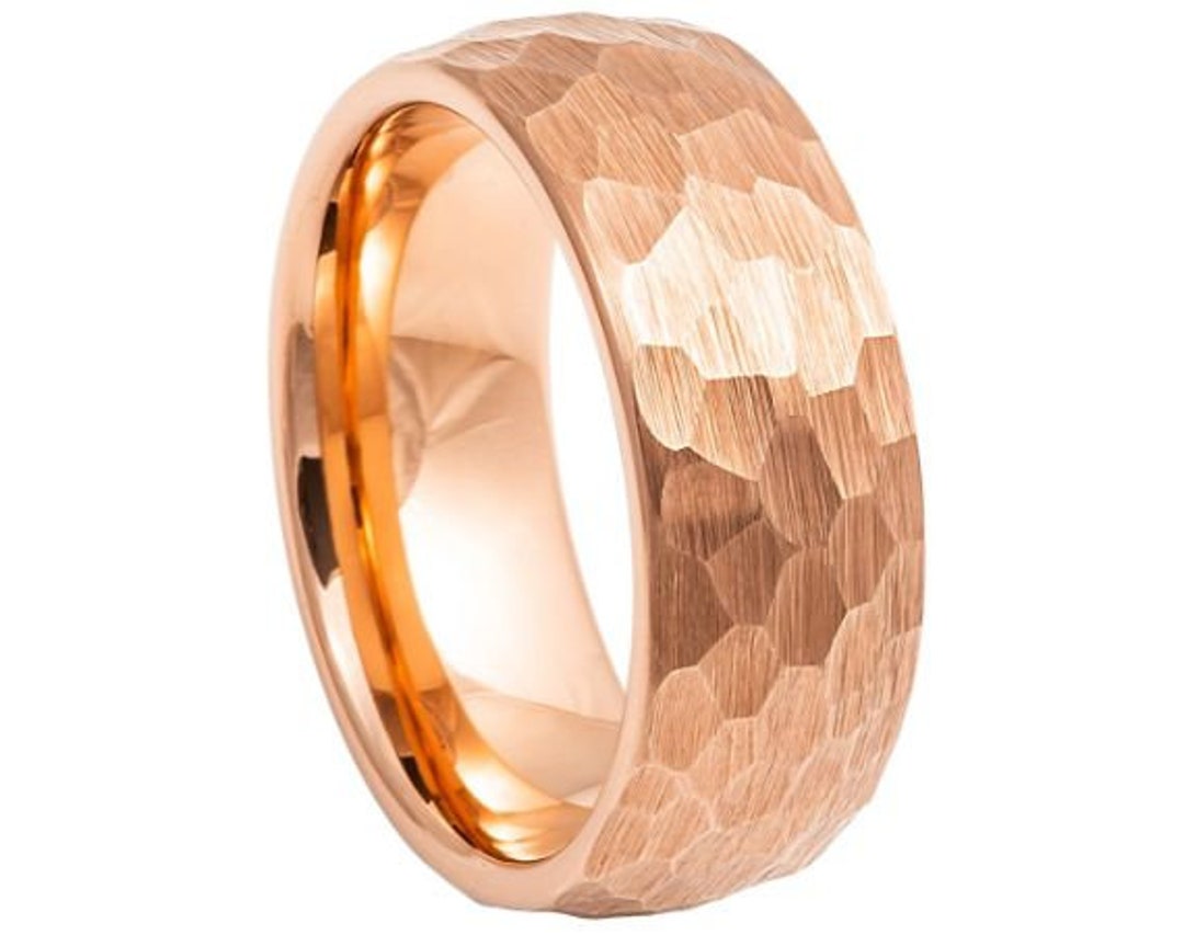HUARJO 4mm 6mm 8mm 18K Gold Tungsten Carbide Rings for Women Men Domed  Polished Steel/Gold/Rose Gold Wedding Band Comfort Fit Size 5-13, 5, Metal,  No Gemstone : : Clothing, Shoes & Accessories