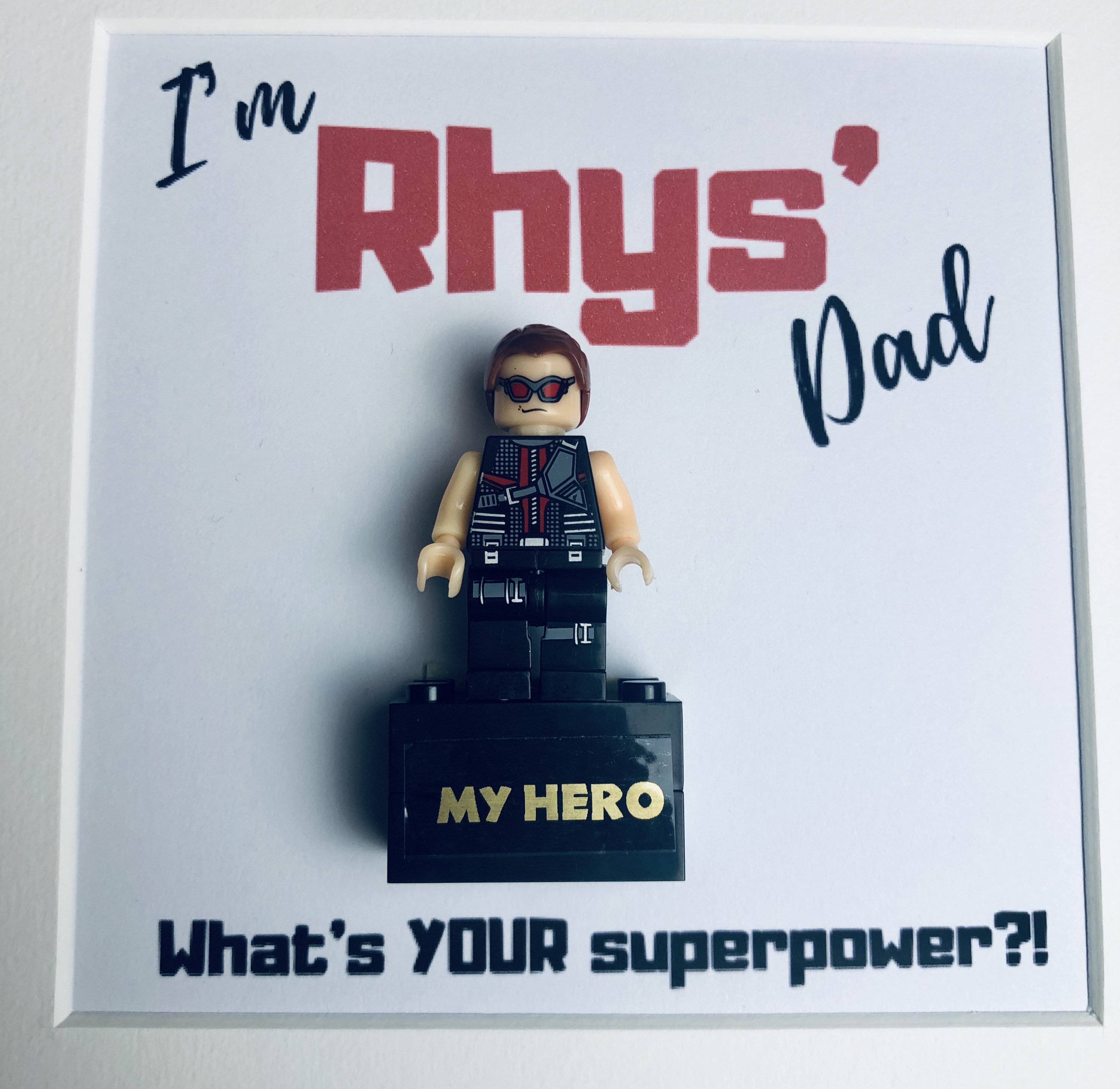 Lego Fathers Day Gift Gift for Dad Personalised Superhero Etsy