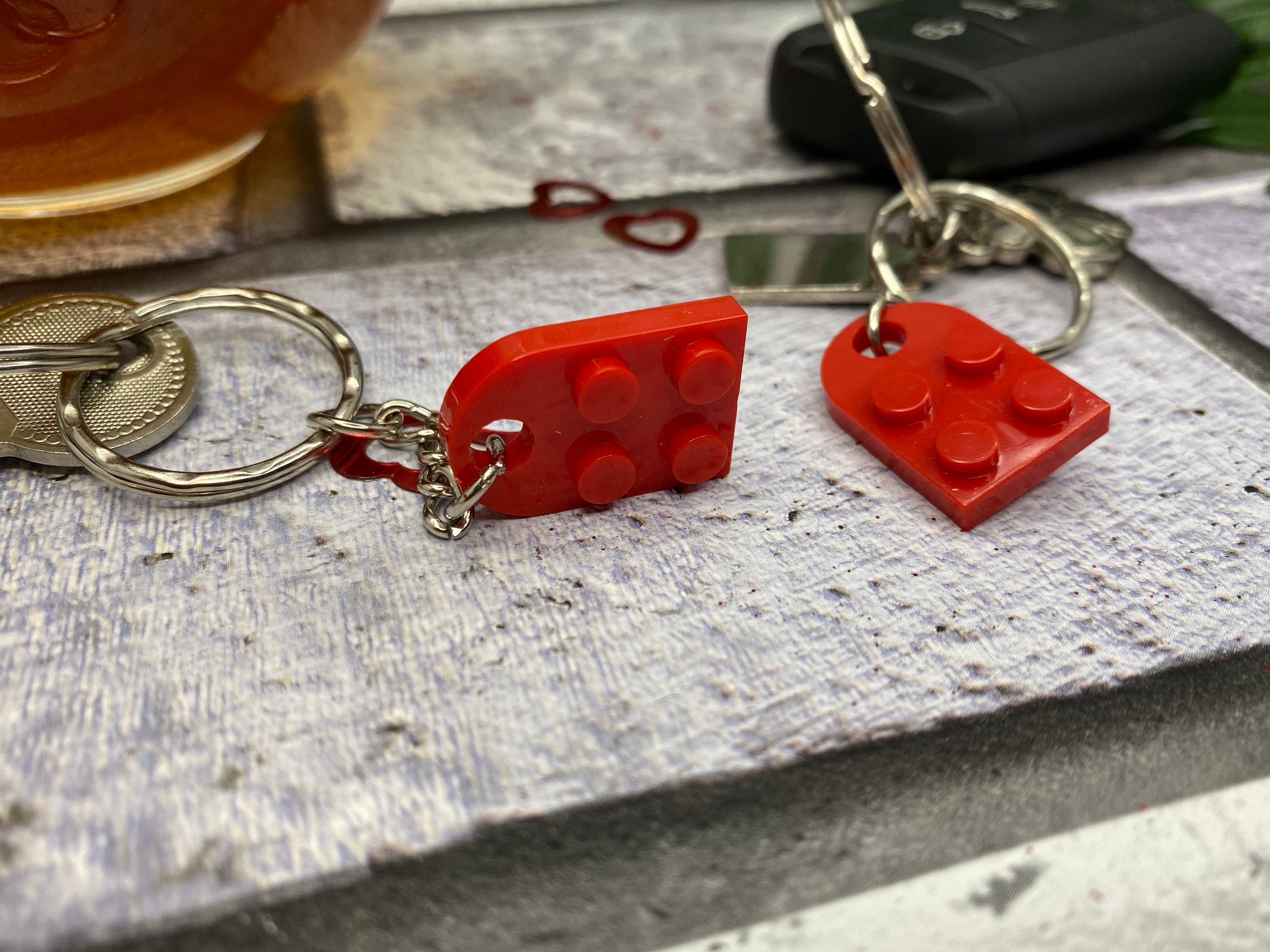 Lego Key Chain Lego Heart Lego Heart Keychain Lego Gifts