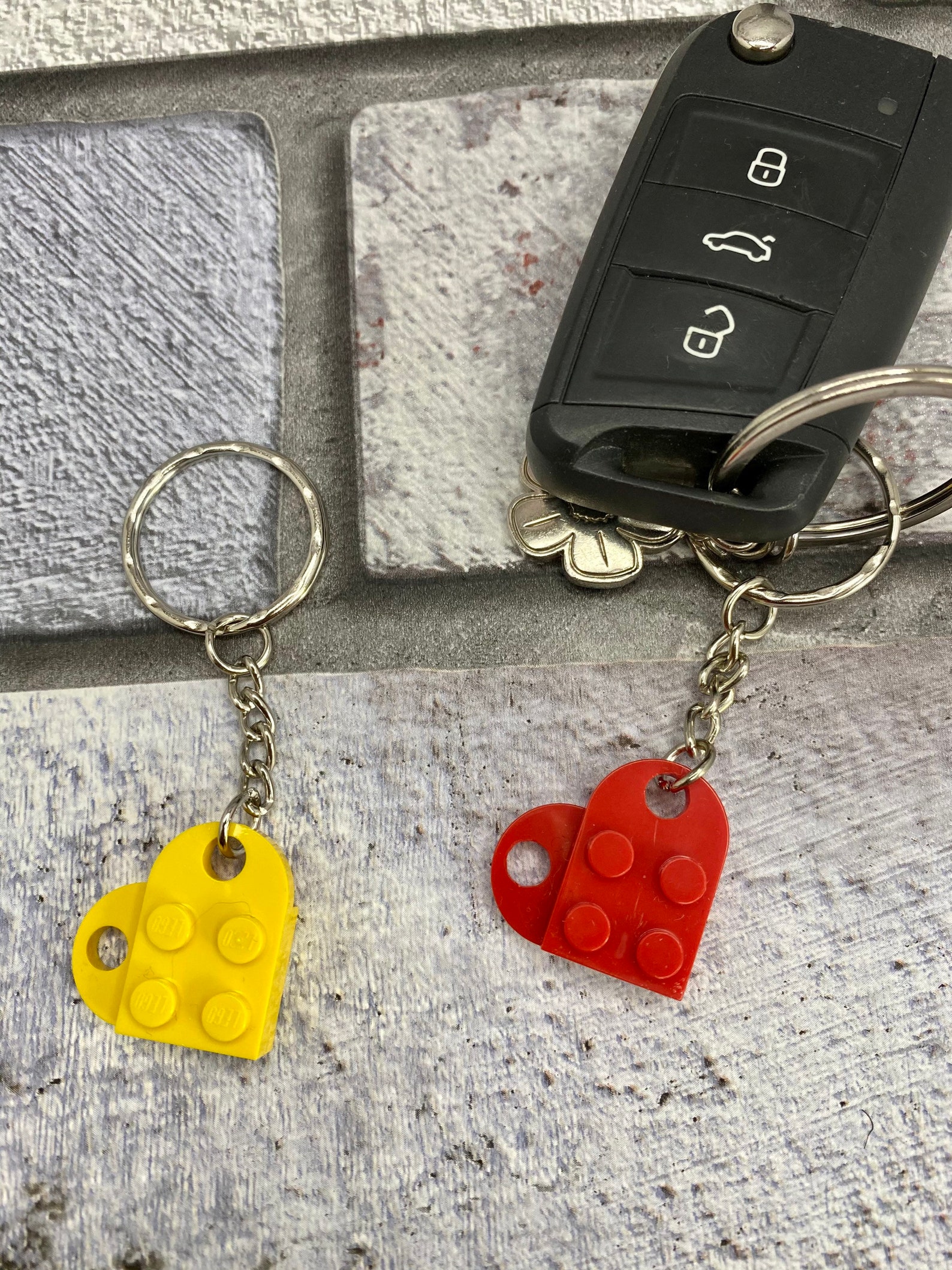 Lego Key Chain Lego Heart Lego Heart Keychain Lego Gifts