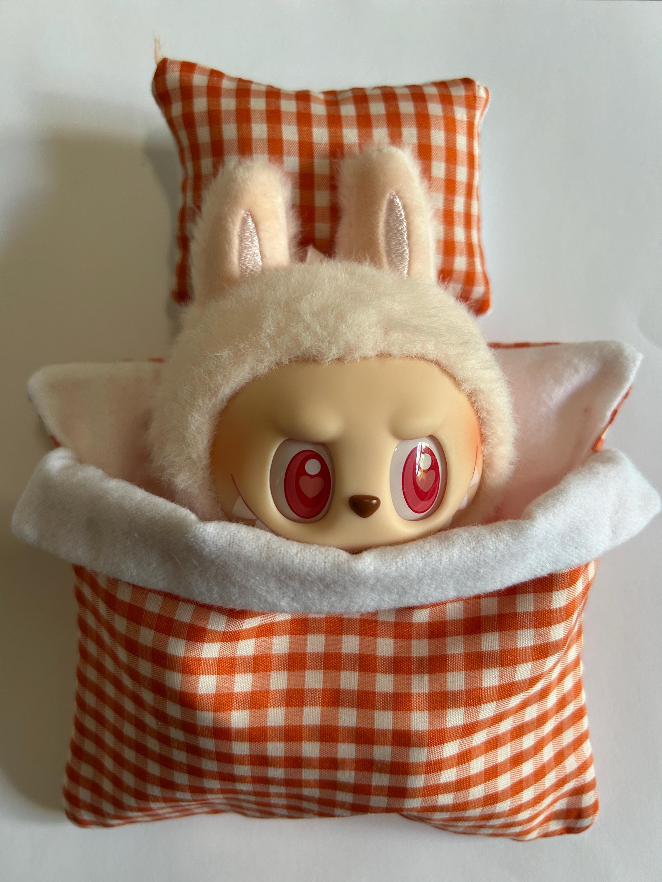 Sleeping Bag Bedding for 7 in Labubu Orange Gingham Gingham is Trending