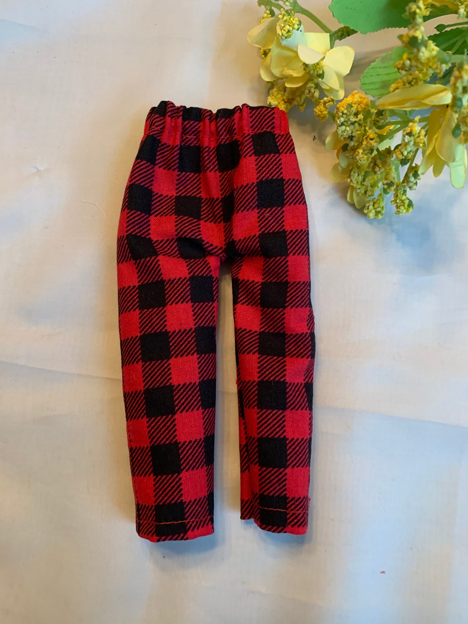 Buffalo Plaid Red and Black Elf Pants by Christmas Shelf Etsy