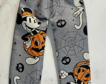 Mickey Mouse Pumpkin Halloween Costume  Elf Pants by Christmas Shelf Clothes for 12 Inch Girl Elf or Pixie