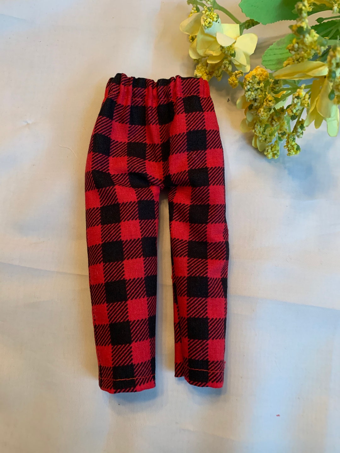 red checkered pants