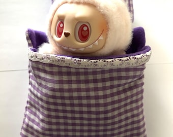 Sleeping Bag Bedding for 7 in Labubu Purple Gingham Gingham is Trending