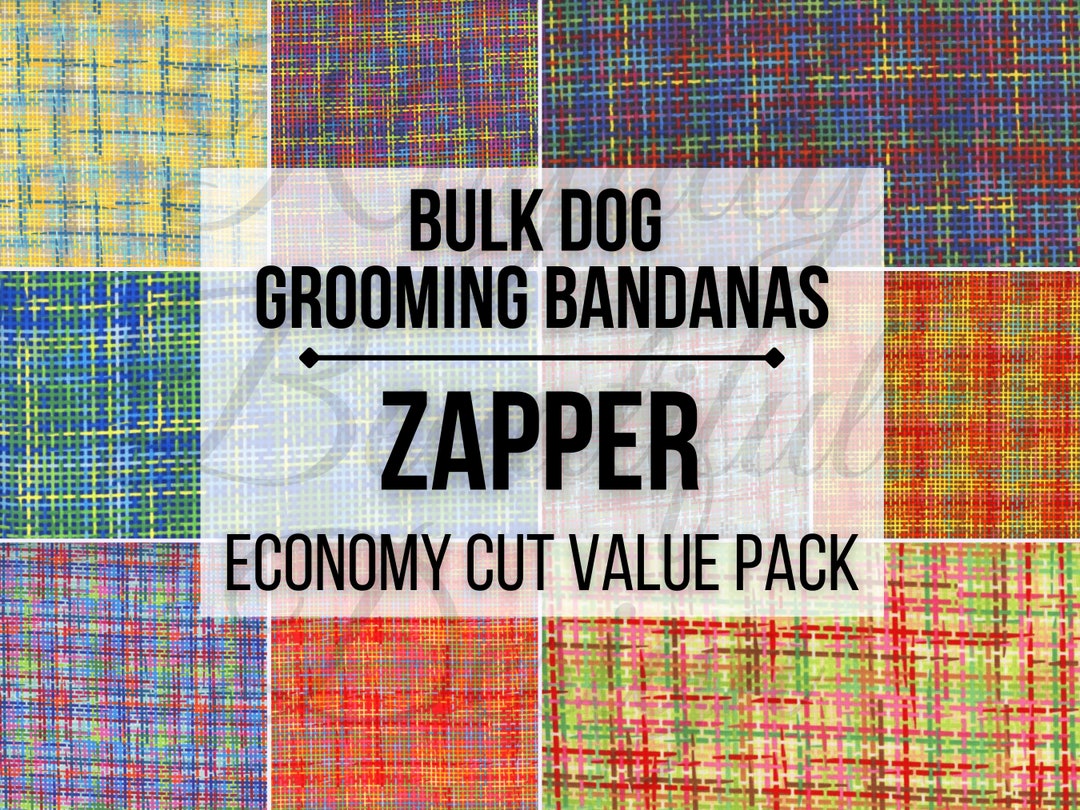 Zapper Economy Cut Bulk Dog Grooming Bandanas Value Pack Grooming