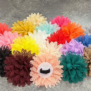 WHOLESALE 4" Lace Dog Collar Flowers, Dog Grooming Tools & Accessories, Medium/Large Dog Accessories, Collar Attachments