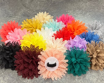 WHOLESALE 4" Lace Dog Collar Flowers, Dog Grooming Tools & Accessories, Medium/Large Dog Accessories, Collar Attachments