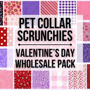 Valentine&#39;s Day Theme Pet Collar Scrunchie Accessories Bulk Wholesale