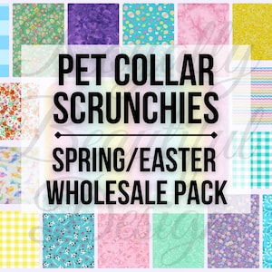 Easter/Spring Theme Pet Collar Scrunchie Accessories Bulk Wholesale