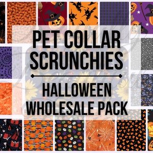 Halloween Theme Pet Collar Scrunchie Accessories Bulk Wholesale