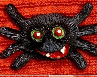 Halloween Black Spider Pin