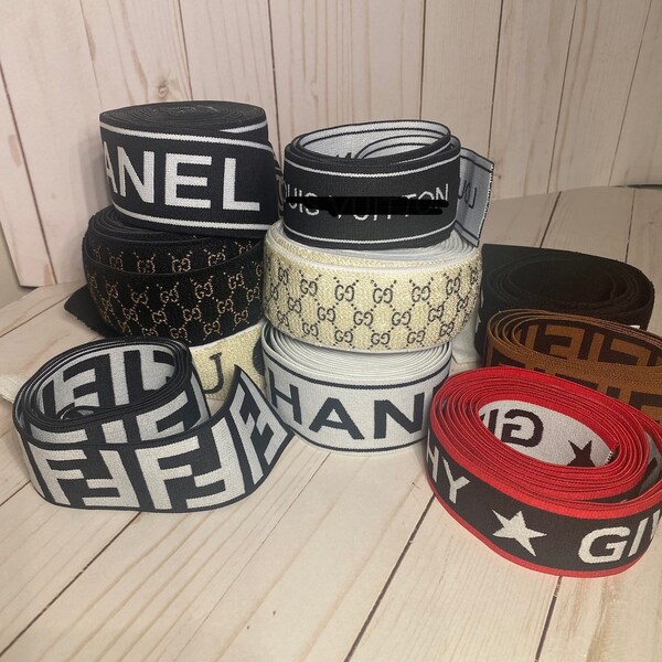 Designer inspired gg  elastic band (only by yard)