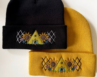 Temple Embroidered Beanie