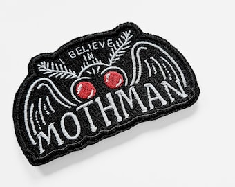 I Believe In Mothman Embroidered Iron-on Patch