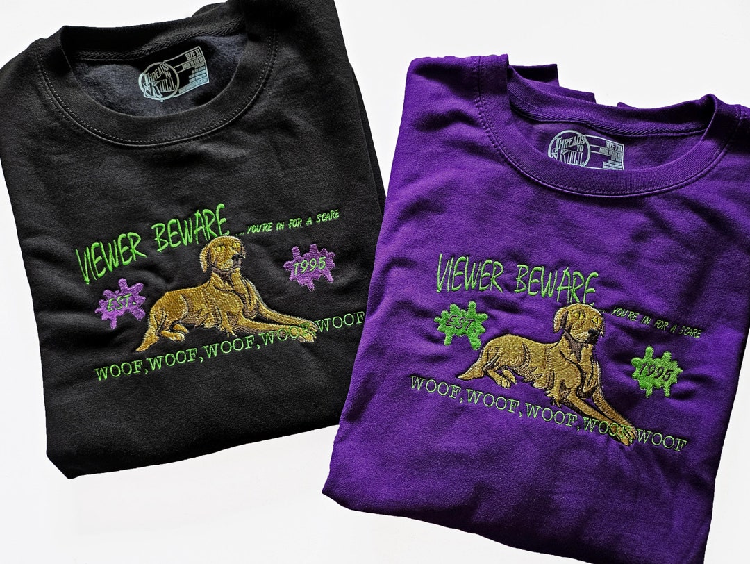 Viewer Beware Viewer Beware Embroidered Sweatshirt/hoodie - Etsy