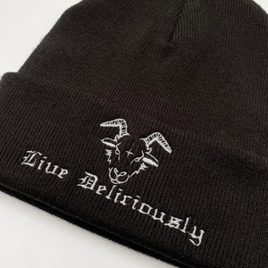 Live Deliciously Embroidered Beanie