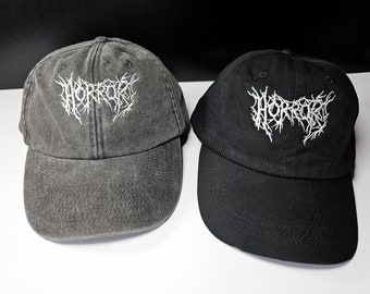 Horror Metal Embroidered Baseball 'Dad' Cap