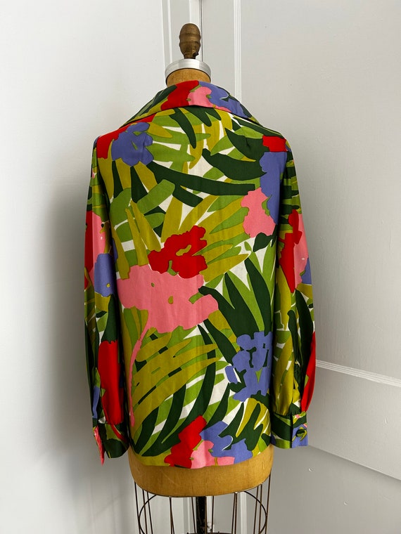 VTG Jungle Tropical Floral & Leaf Shirt - image 5