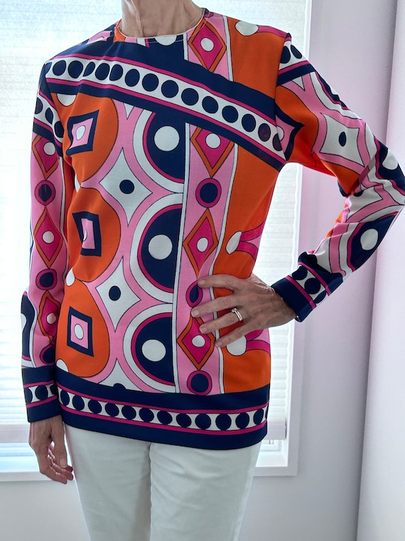 Pucci Style Knit Top - Vintage 1970s - image 2