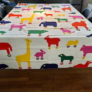 Marimekko Fabric-2 1/2 Yards of RULLA by Katsuji Wakisaka-Vintage 1981