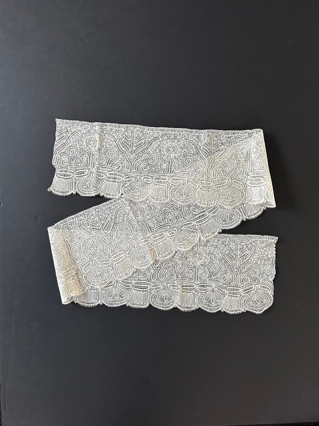 Antique Hand Worked Bobbin Lace With a Picot Edge Etsy Norway