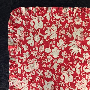Vintage French Jacobean Ruffle Hem Pillow Sham