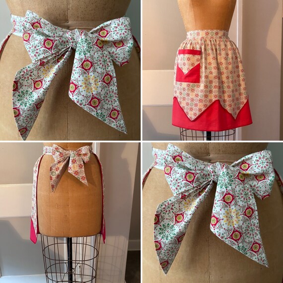 Christmas Apron - Snowflake Pattern - Vintage 195… - image 3