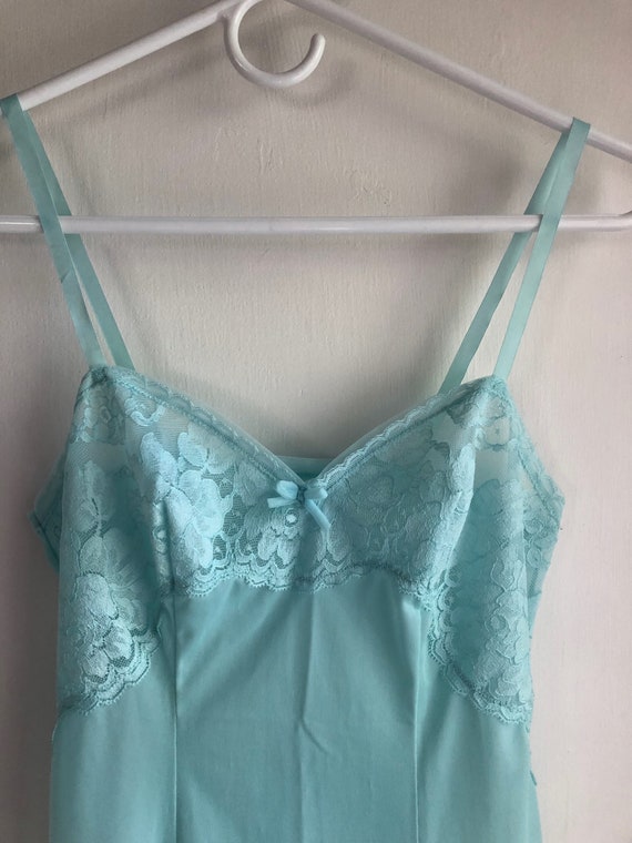 Sexy 1960s Turquoise Slip or Dress - St Michael N… - image 4