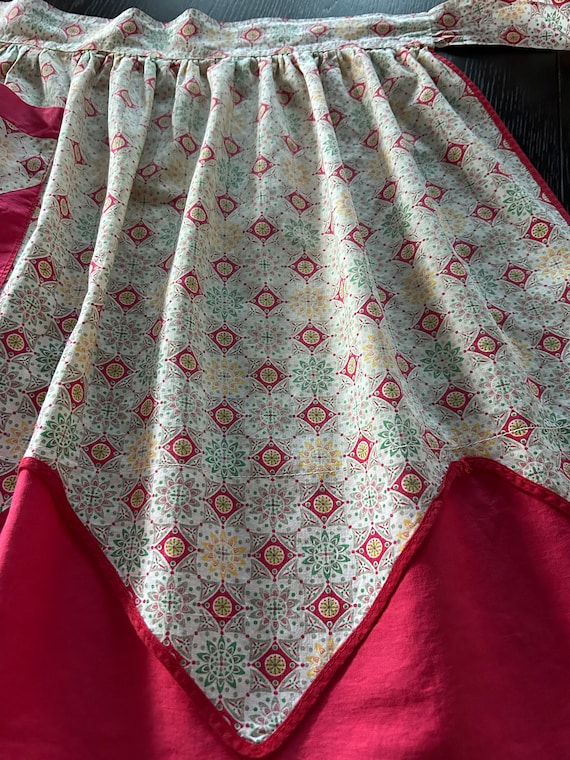 Christmas Apron - Snowflake Pattern - Vintage 195… - image 8