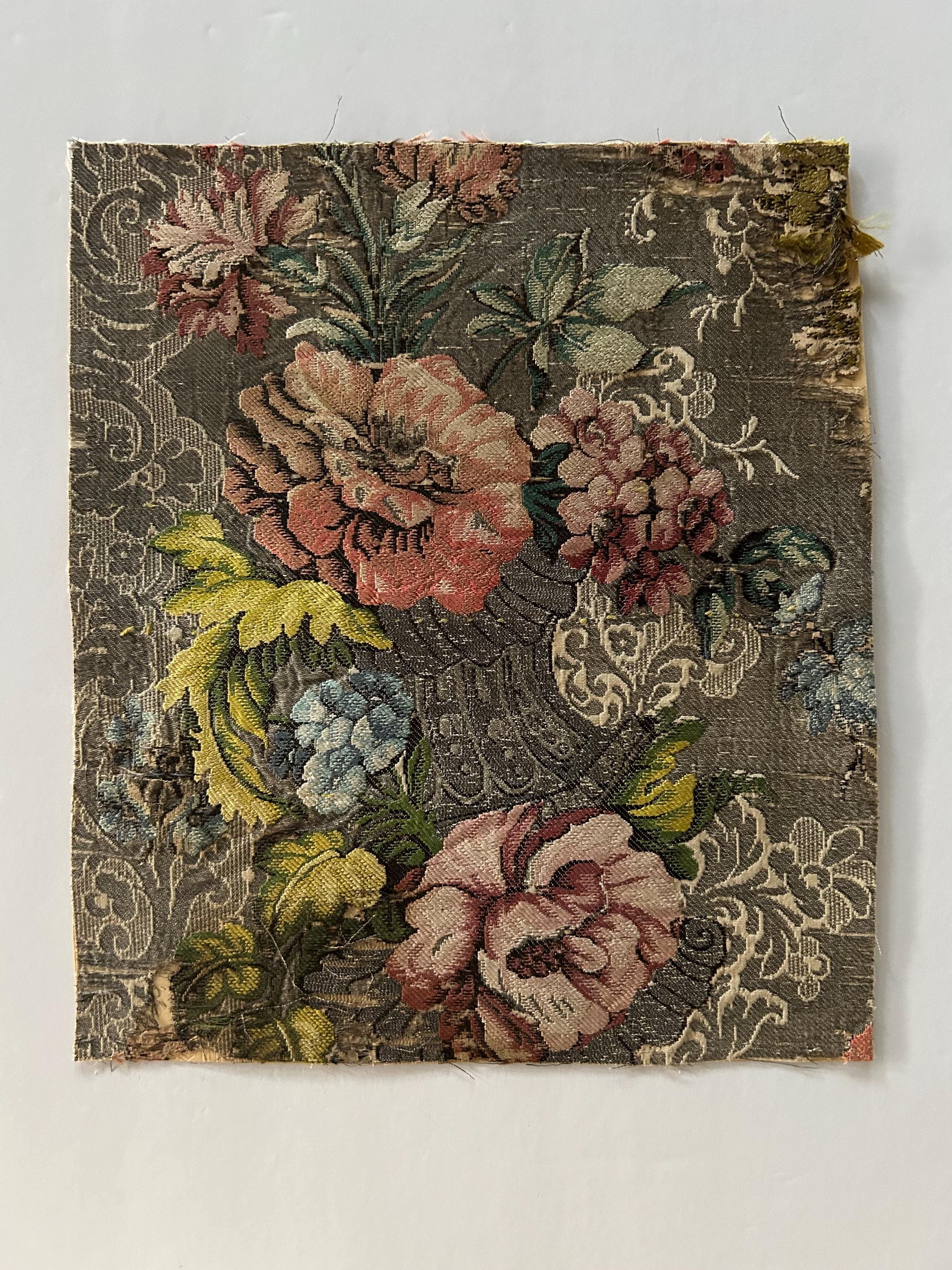 A good antique French tapestry fragment. Finely made with figures