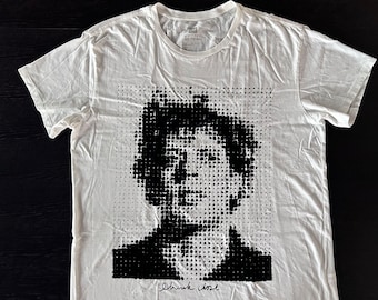 Philip Glass/Chuck Close Flocked T-Shirt-Whitney Biennial & GAP Collaboration