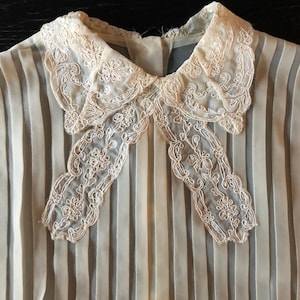 Fabulous 1940s Trompe L’oeil Lace Bow Blouse