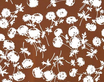 VTG 1940s Rayon Wildflowers Print Fabric