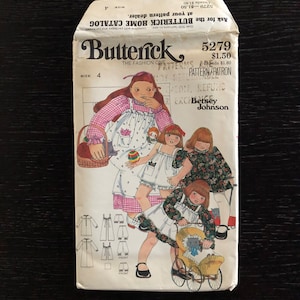 Betsy Johnson Dress & PInafore - 1980s Butterick Original Pattern by Designer Betsey Johnson
