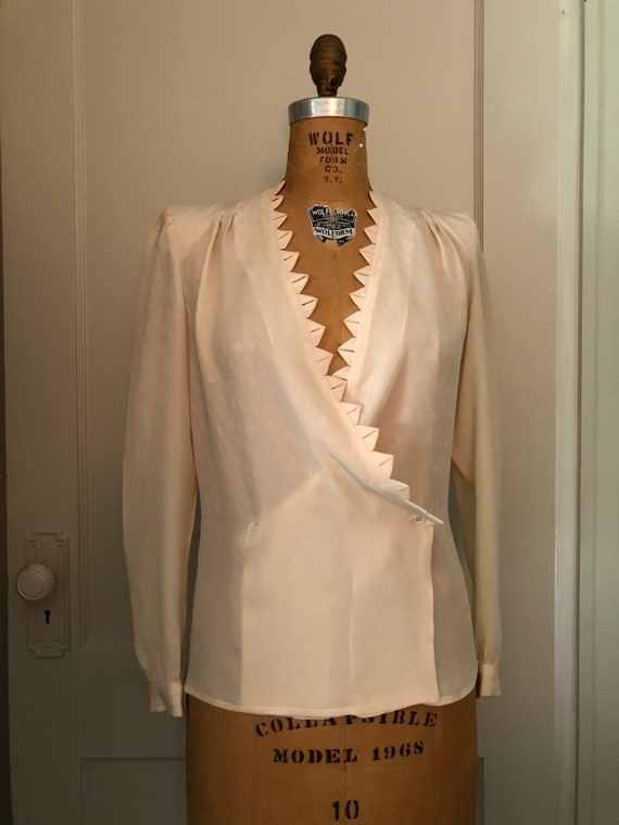 Emmanuelle Khanh Vintage 1970s Silk Jacquard Doubl