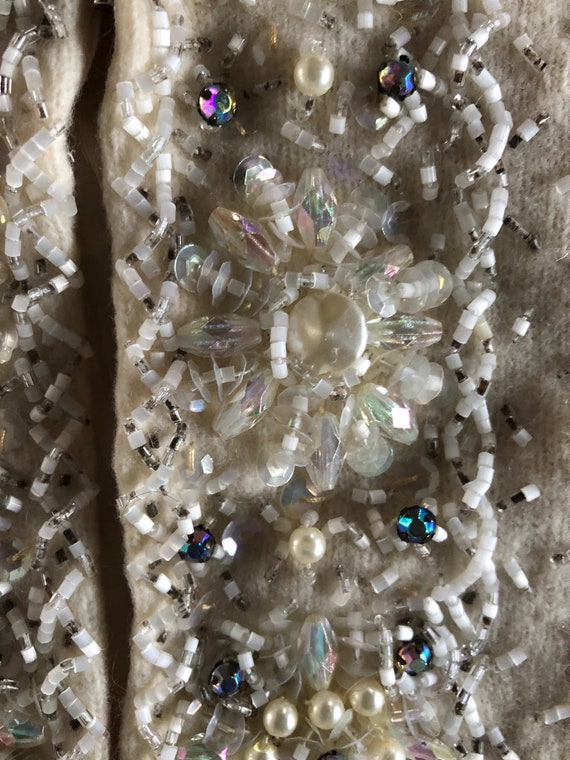 Fab Vintage 1950s Hand Beaded, Sequins and Pearls… - image 5