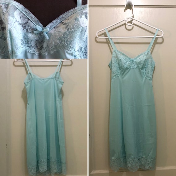 Sexy 1960s Turquoise Slip or Dress - St Michael N… - image 1