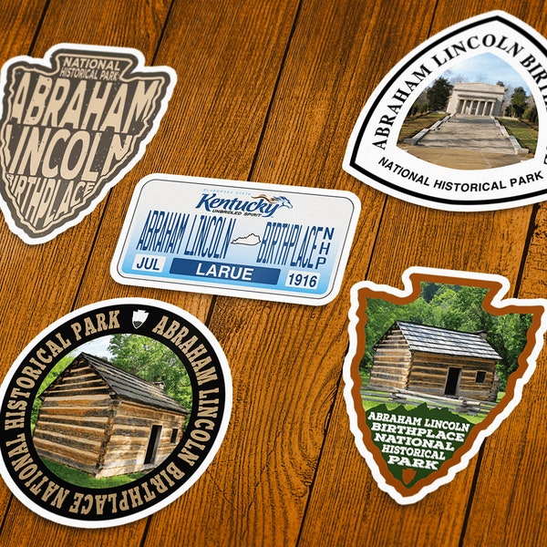 Abraham Lincoln Birthplace National Historical Park Vinyl Sticker | Choose 1 Decal or Get them All!