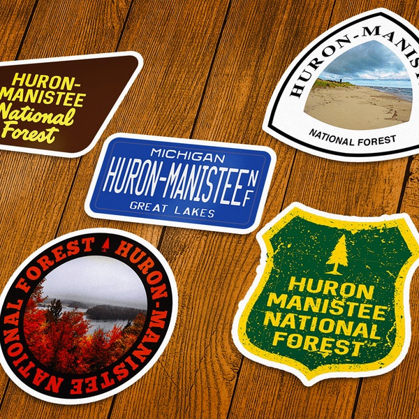 Huron-Manistee National Forest Vinyl Sticker | Choose 1 Decal or Get them All!