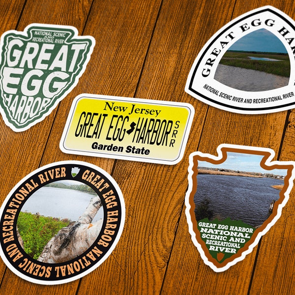 Great Egg Harbor Scenic and Recreational River Vinyl Sticker | Choose 1 Decal or Get them All!