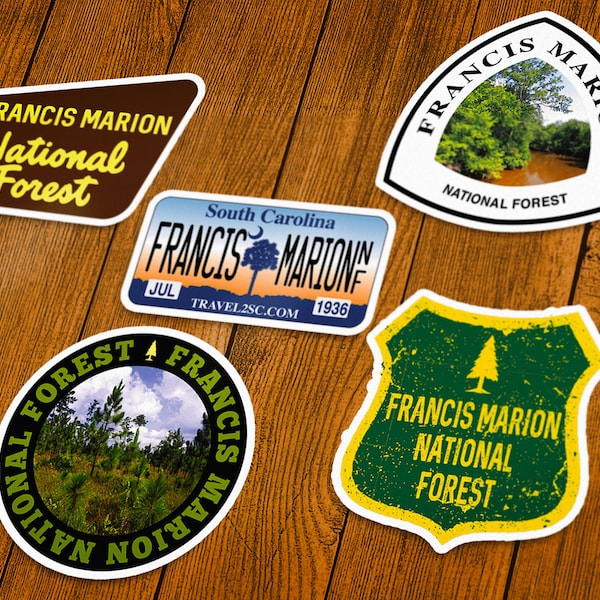 Francis Marion National Forest Vinyl Sticker | Choose 1 Decal or Get them All!