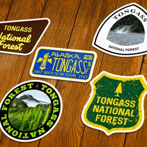 Tongass National Forest Vinyl Sticker | Choose 1 Decal or Get them All!