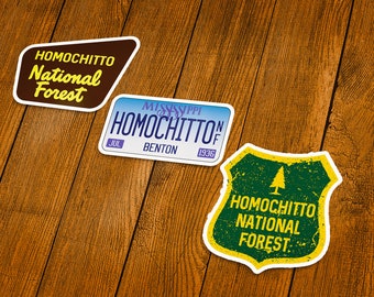 Homochitto National Forest Vinyl Sticker | Choose 1 Decal or Get them All!