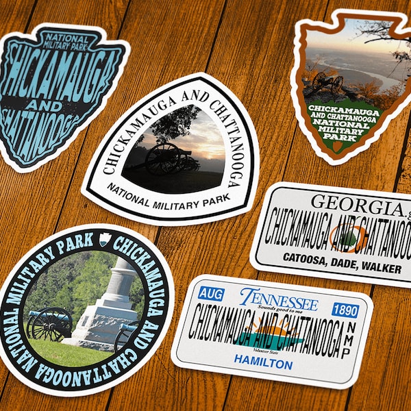Chickamauga and Chattanooga National Military Park Vinyl Sticker | Choose 1 Decal or Get them All!
