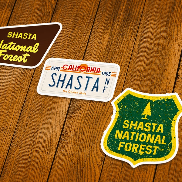 Shasta National Forest Vinyl Sticker | Choose 1 Decal or Get them All!